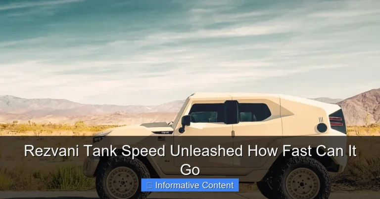 Rezvani Tank Speed Unleashed How Fast Can It Go