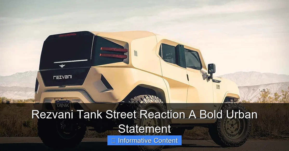 Rezvani Tank Street Reaction A Bold Urban Statement