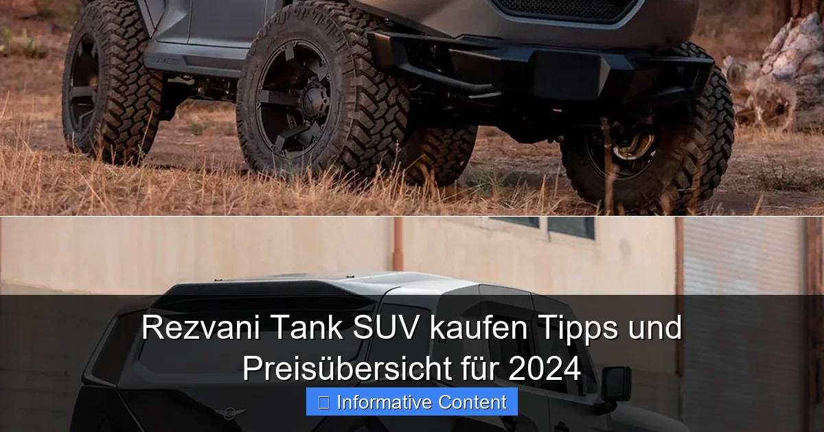Rezvani Tank SUV kaufen Tipps und Preisübersicht für 2024