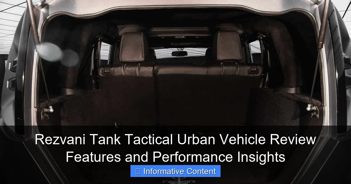 Rezvani Tank Tactical Urban Vehicle Review Features and Performance Insights