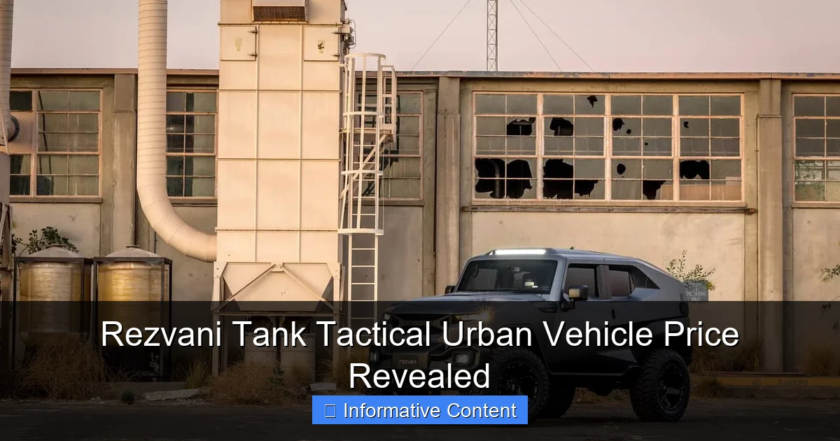 Rezvani Tank Tactical Urban Vehicle Price Revealed
