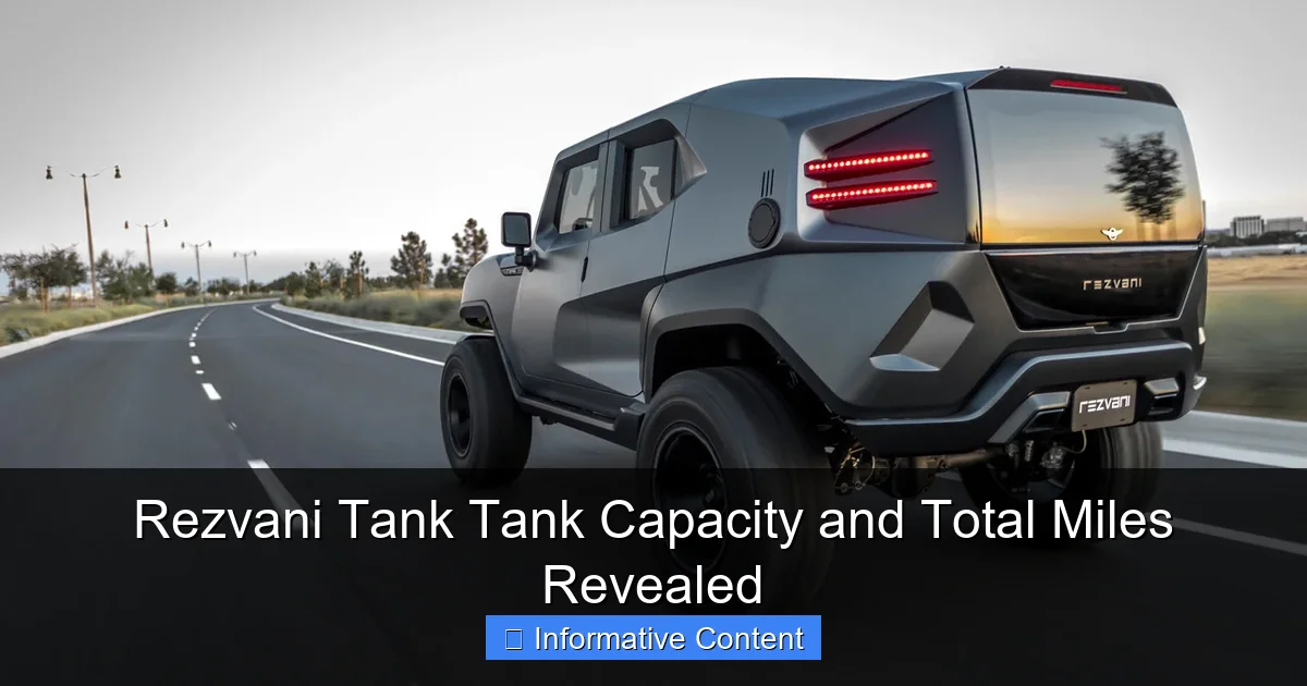Rezvani Tank Tank Capacity and Total Miles Revealed