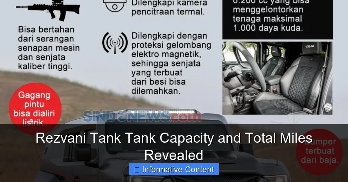 Rezvani Tank Tank Capacity and Total Miles Revealed