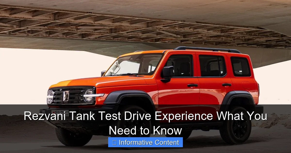 Rezvani Tank Test Drive Experience What You Need to Know