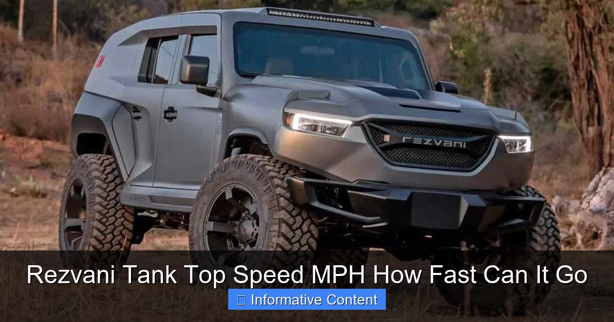 Rezvani Tank Top Speed MPH How Fast Can It Go