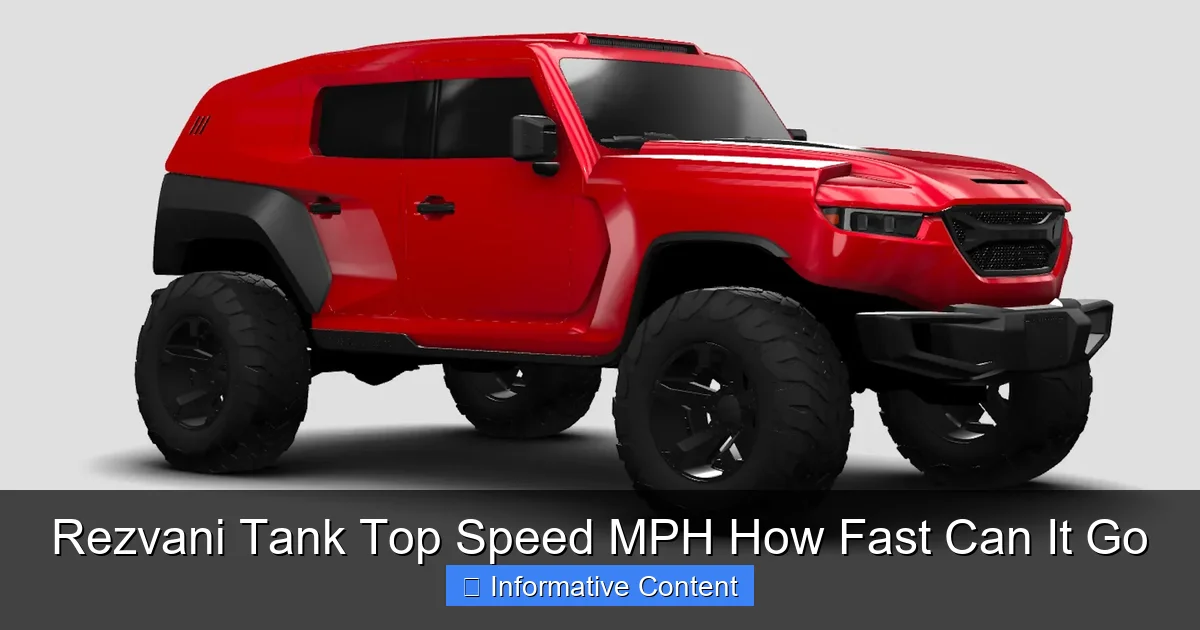 Rezvani Tank Top Speed MPH How Fast Can It Go
