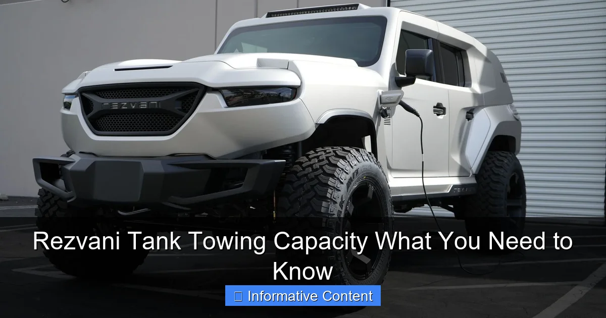 Rezvani Tank Towing Capacity What You Need to Know