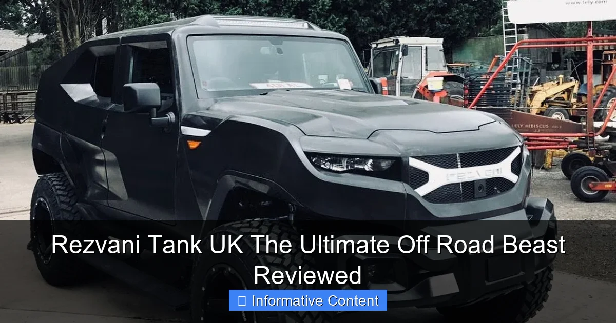 Rezvani Tank UK The Ultimate Off Road Beast Reviewed