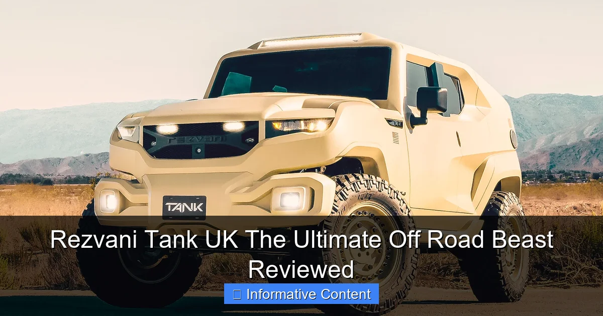 Rezvani Tank UK The Ultimate Off Road Beast Reviewed
