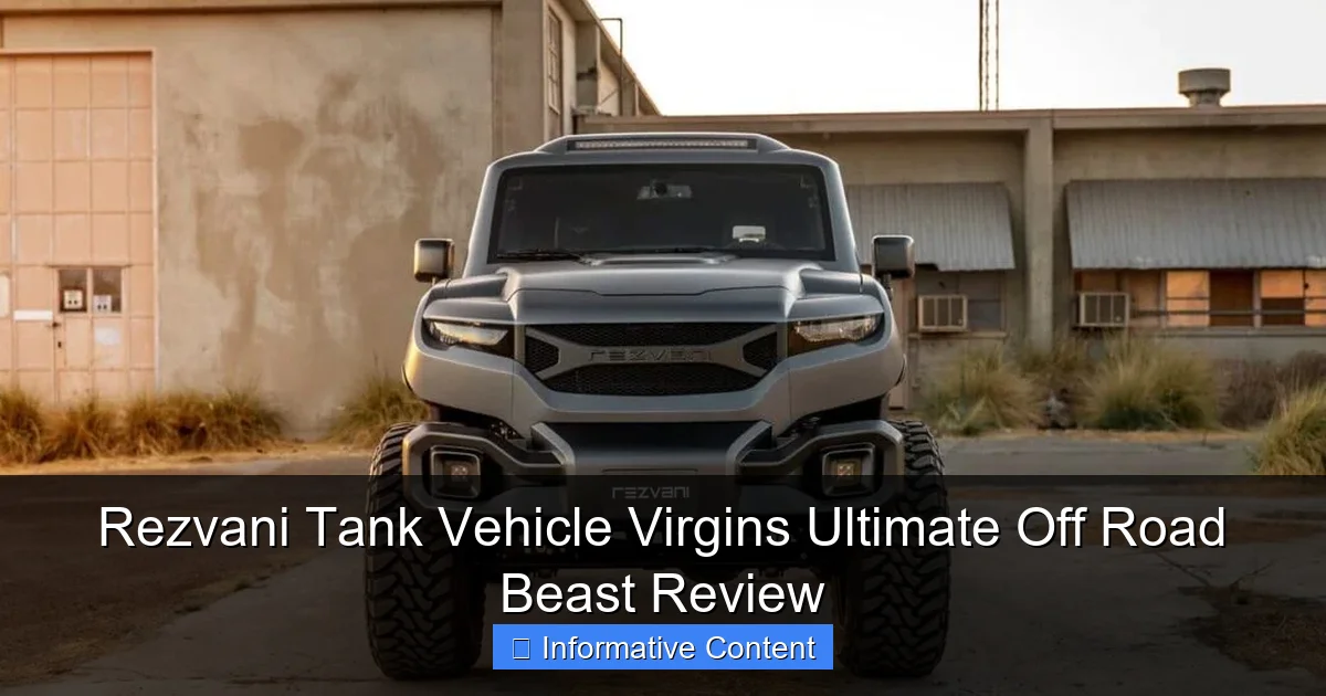 Rezvani Tank Vehicle Virgins Ultimate Off Road Beast Review