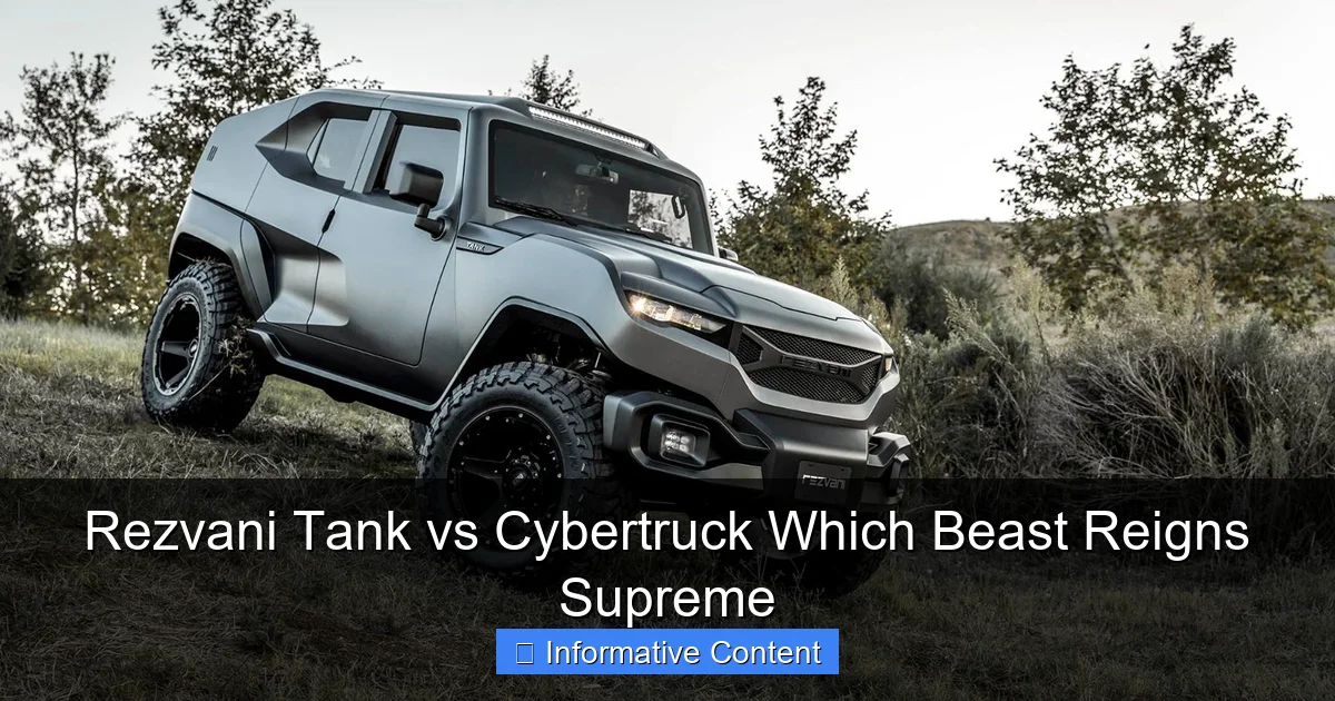 Rezvani Tank vs Cybertruck Which Beast Reigns Supreme