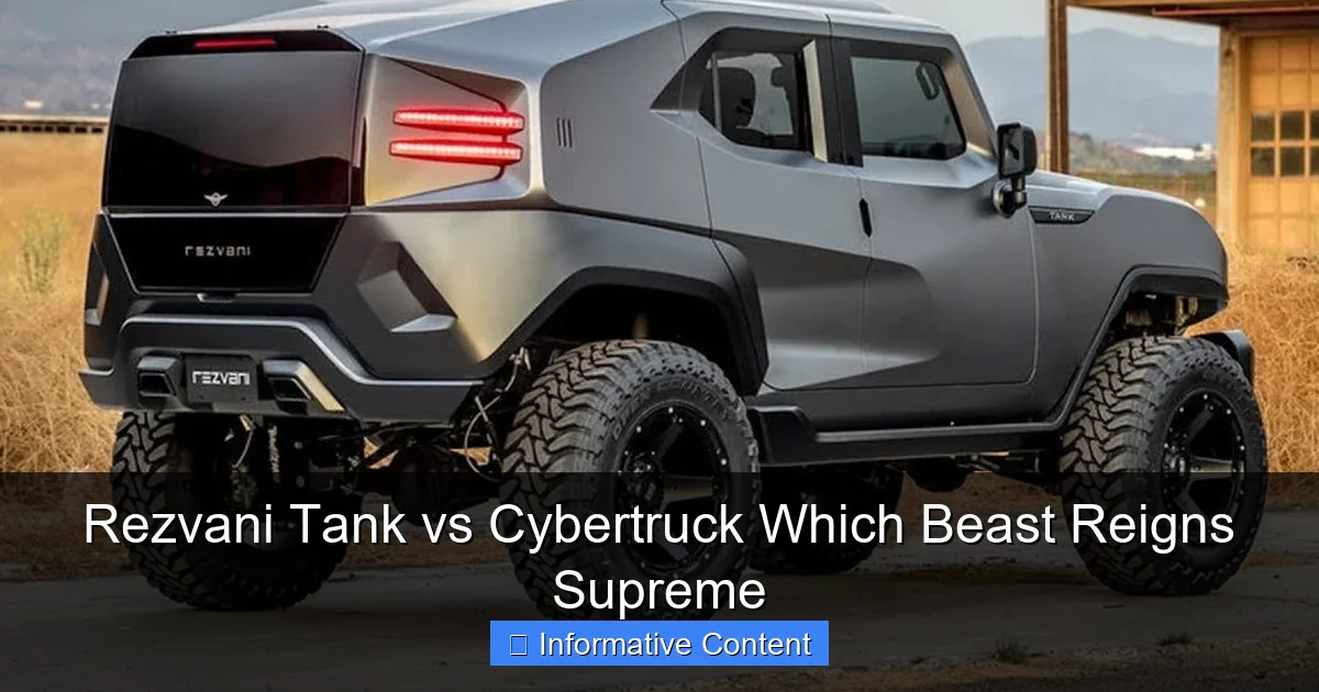 Rezvani Tank vs Cybertruck Which Beast Reigns Supreme