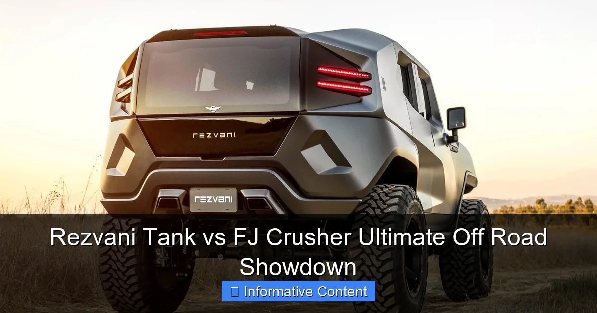Rezvani Tank vs FJ Crusher Ultimate Off Road Showdown