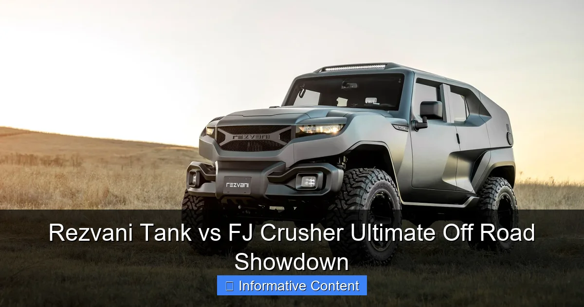 Rezvani Tank vs FJ Crusher Ultimate Off Road Showdown