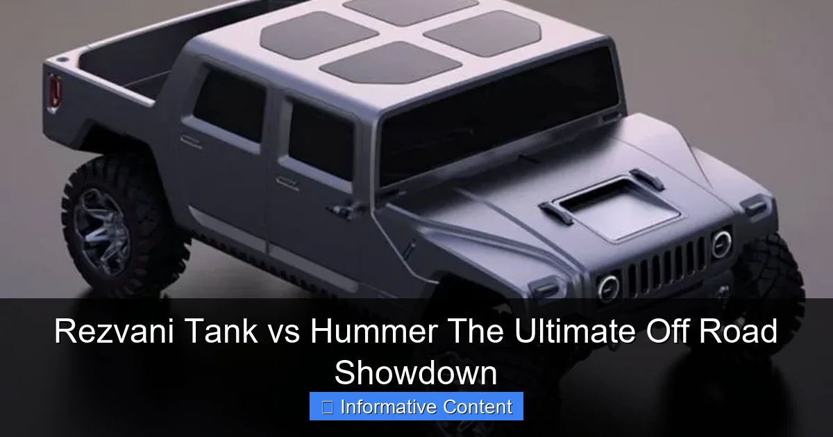 Rezvani Tank vs Hummer The Ultimate Off Road Showdown