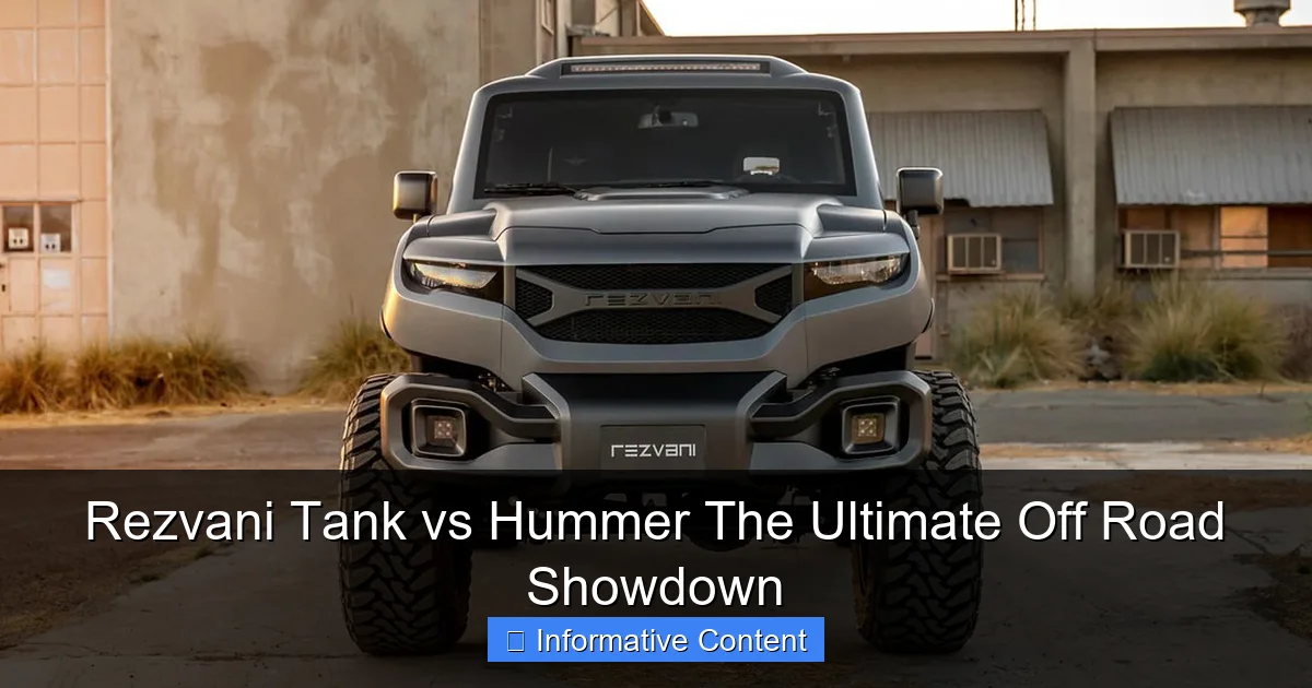 Rezvani Tank vs Hummer The Ultimate Off Road Showdown