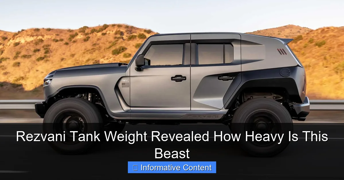 Rezvani Tank Weight Revealed How Heavy Is This Beast