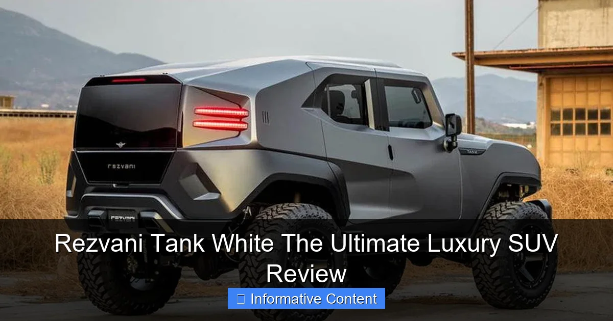 Rezvani Tank White The Ultimate Luxury SUV Review