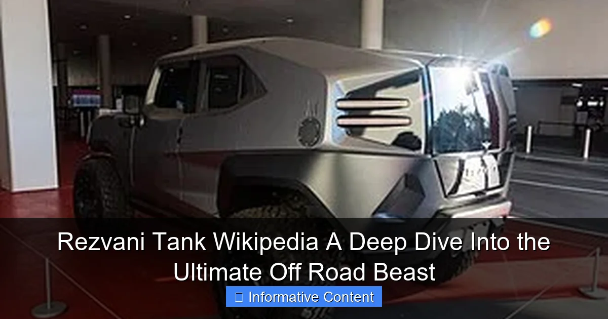 Rezvani Tank Wikipedia A Deep Dive Into the Ultimate Off Road Beast