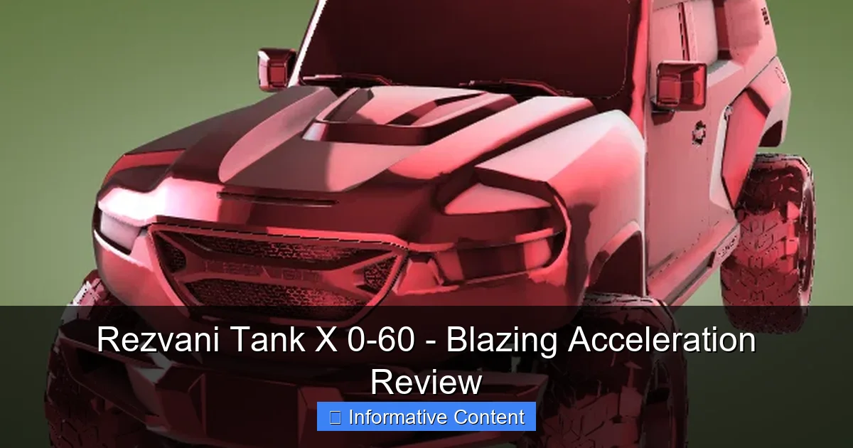 Rezvani Tank X 0-60 - Blazing Acceleration Review