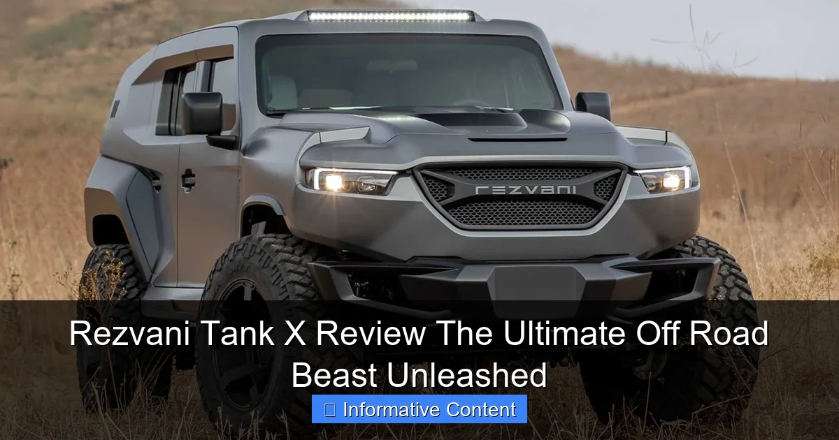 Rezvani Tank X Review The Ultimate Off Road Beast Unleashed