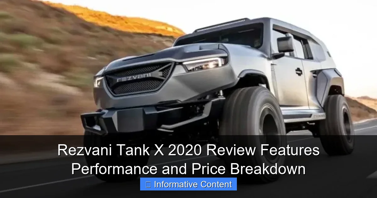 Rezvani Tank X 2020 Review Features Performance and Price Breakdown