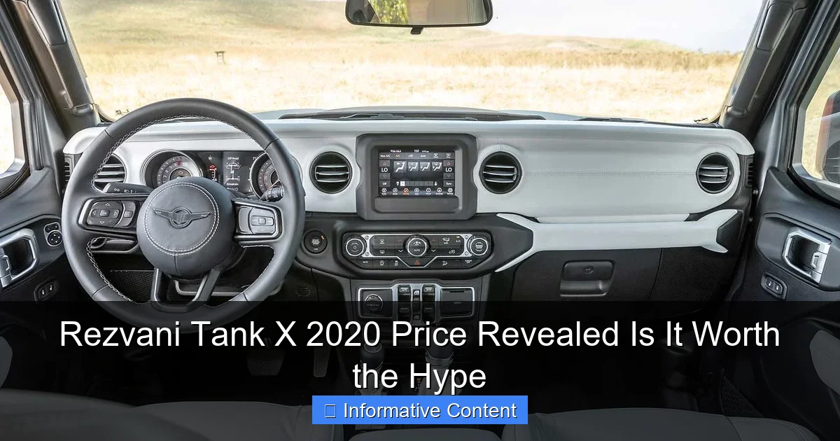 Rezvani Tank X 2020 Price Revealed Is It Worth the Hype
