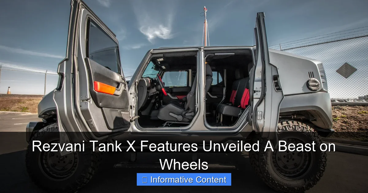 Rezvani Tank X Features Unveiled A Beast on Wheels