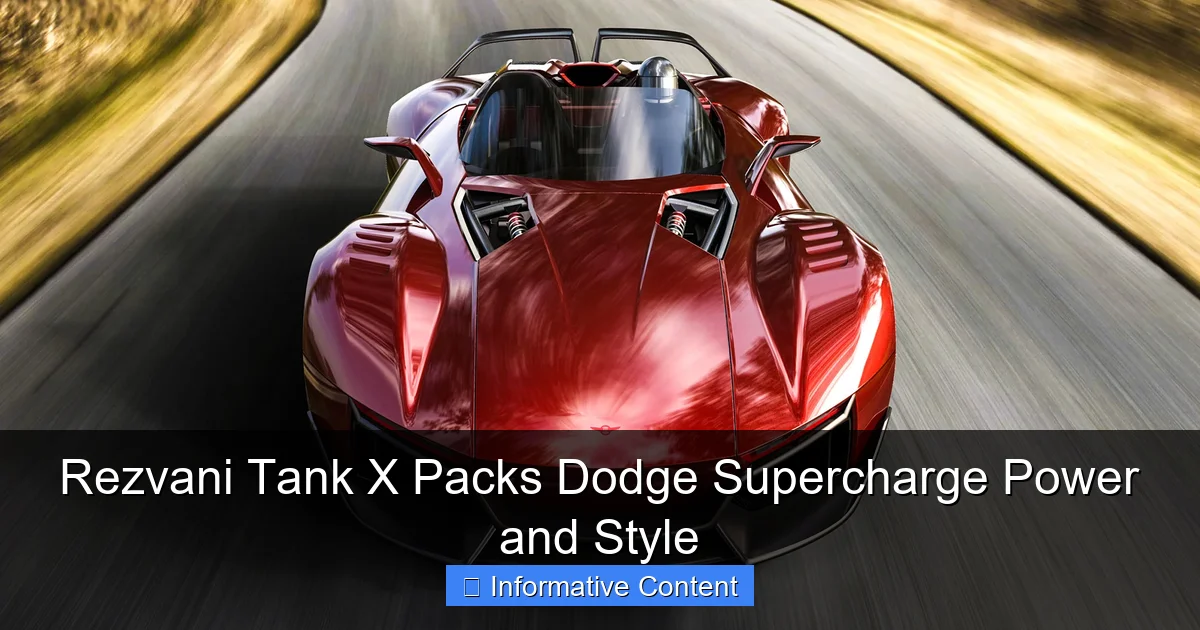 Rezvani Tank X Packs Dodge Supercharge Power and Style