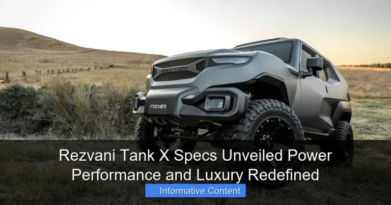 Rezvani Tank X Specs Unveiled Power Performance and Luxury Redefined