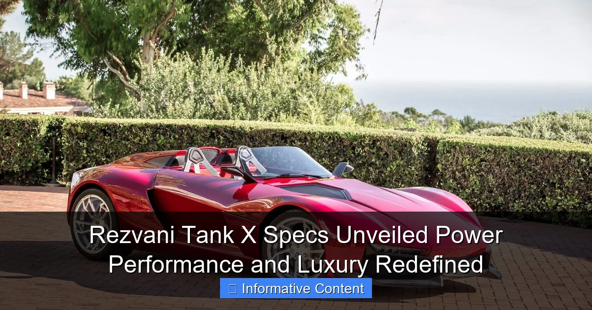 Rezvani Tank X Specs Unveiled Power Performance and Luxury Redefined