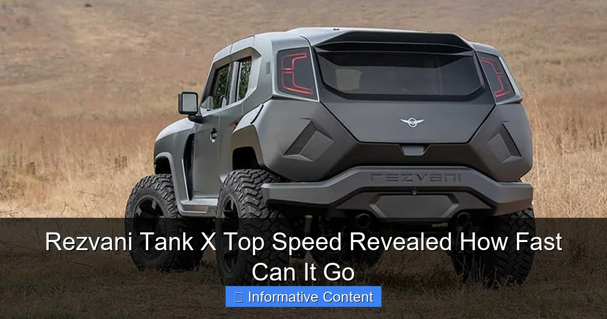 Rezvani Tank X Top Speed Revealed How Fast Can It Go