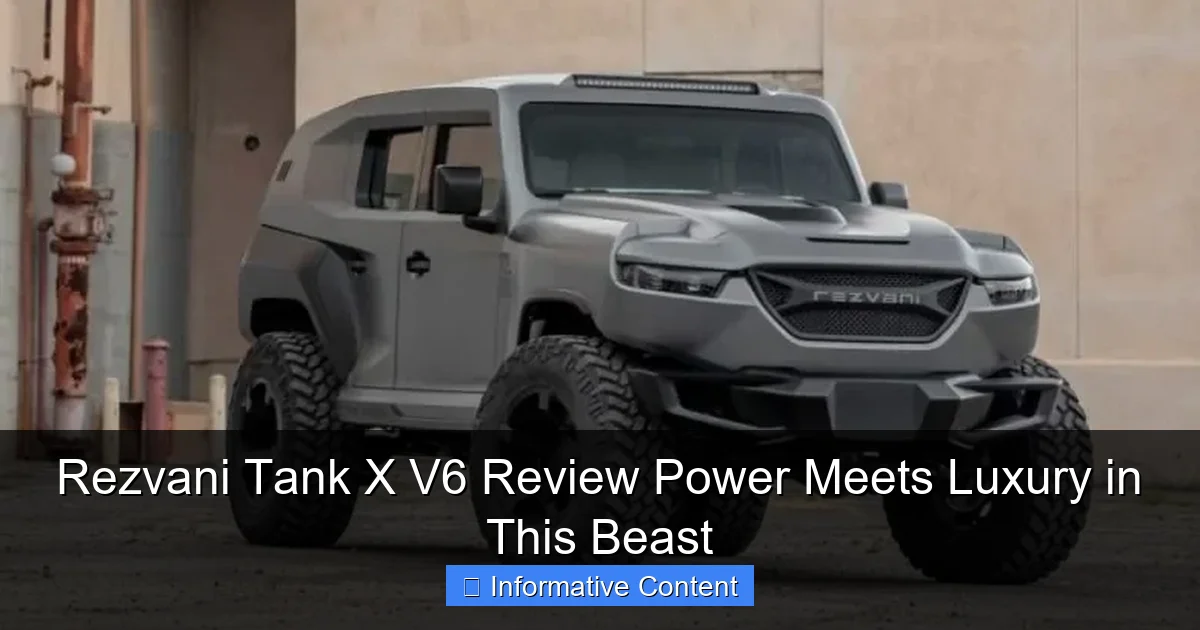 Rezvani Tank X V6 Review Power Meets Luxury in This Beast