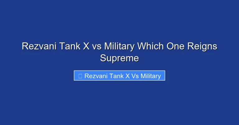 Rezvani Tank X vs Military Which One Reigns Supreme