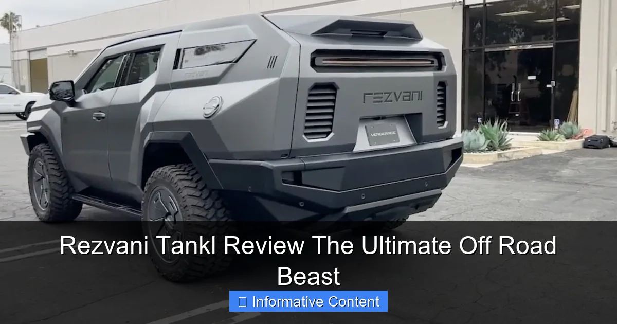 Rezvani Tankl Review The Ultimate Off Road Beast