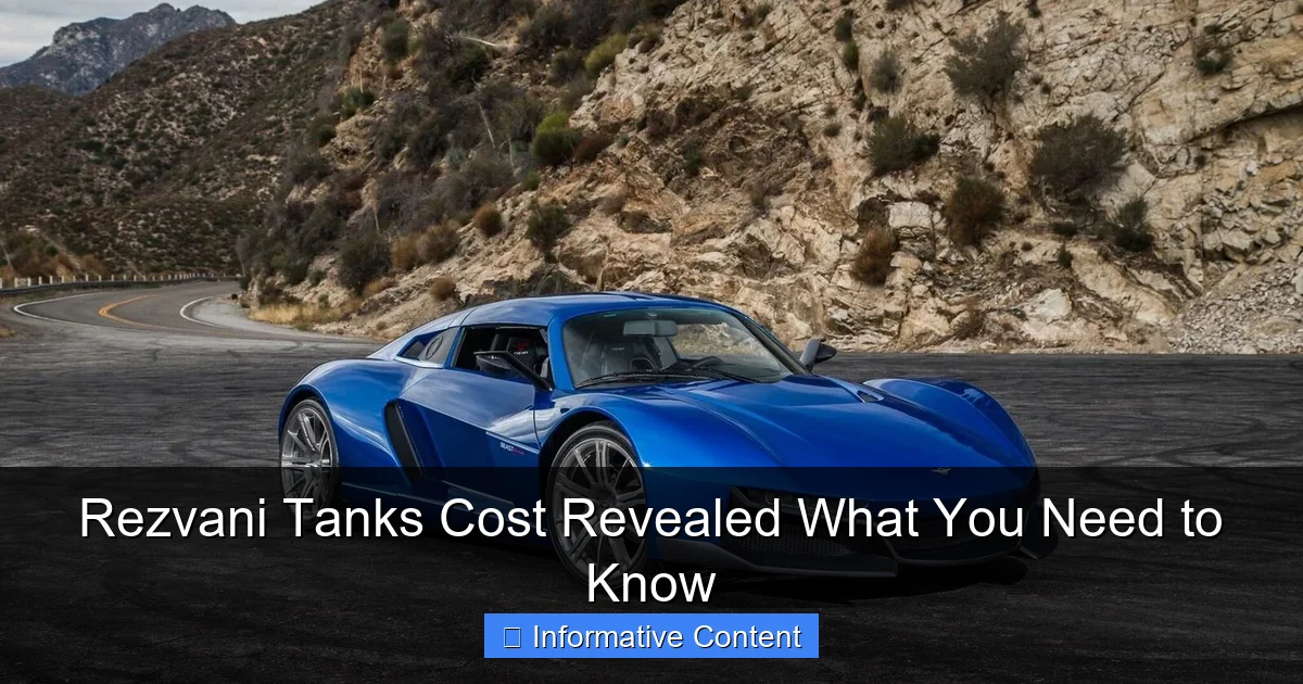 Rezvani Tanks Cost Revealed What You Need to Know