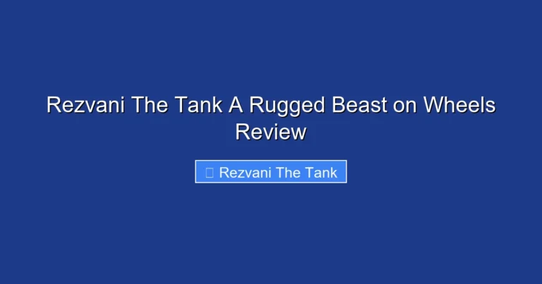 Rezvani The Tank A Rugged Beast on Wheels Review