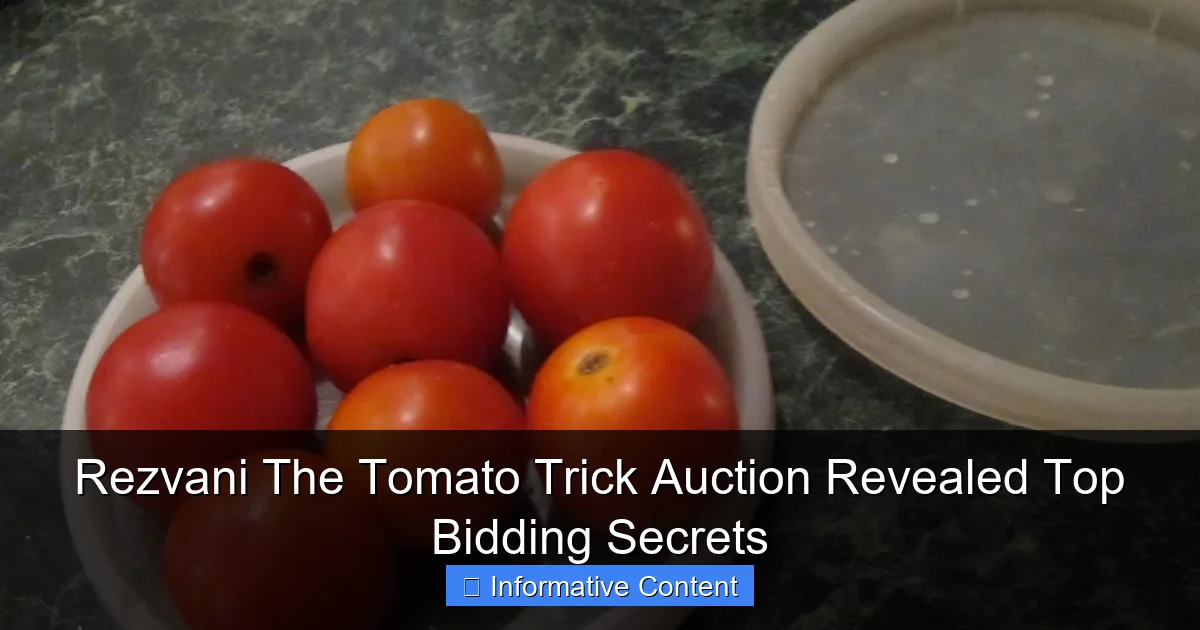 Rezvani The Tomato Trick Auction Revealed Top Bidding Secrets