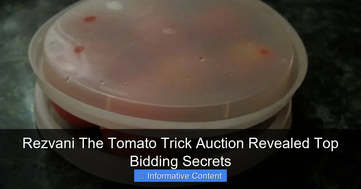 Rezvani The Tomato Trick Auction Revealed Top Bidding Secrets
