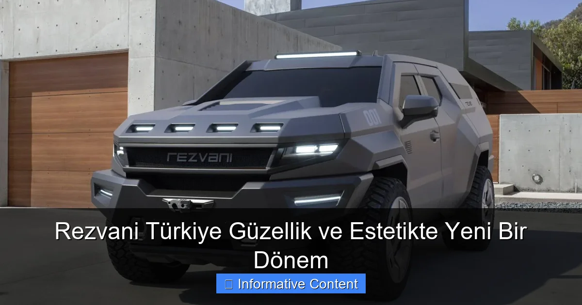 Rezvani Türkiye Güzellik ve Estetikte Yeni Bir Dönem