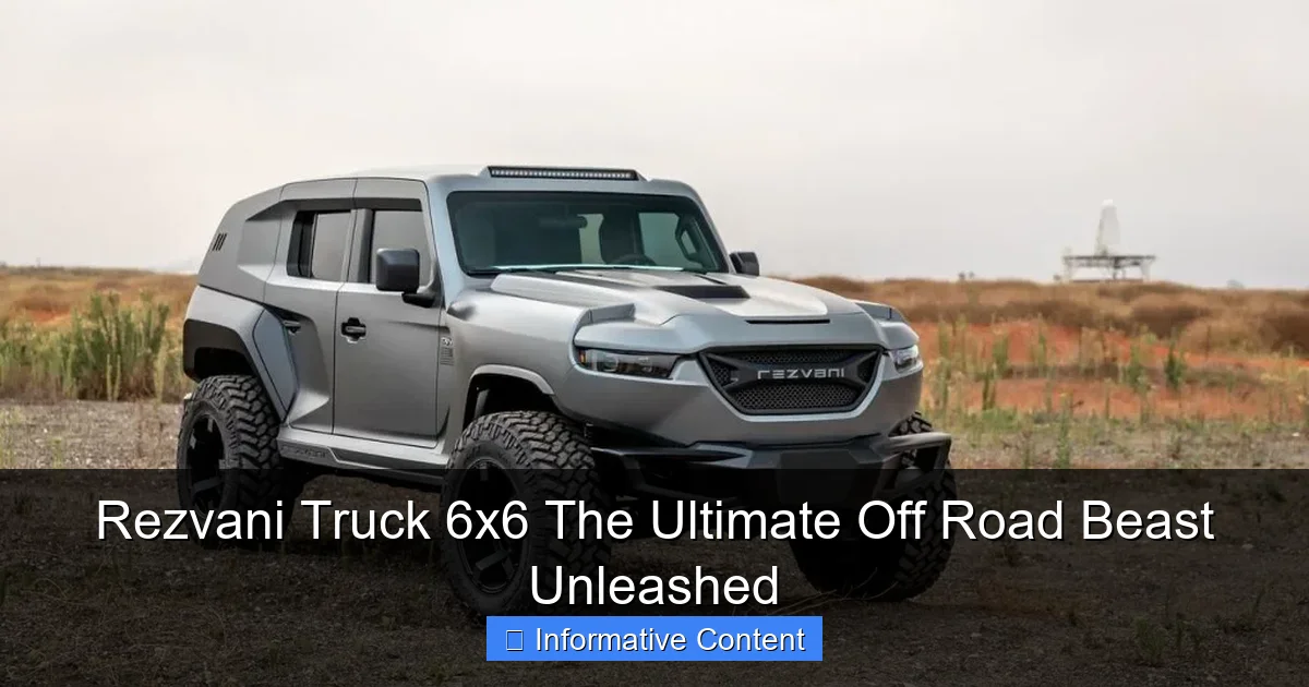 Rezvani Truck 6x6 The Ultimate Off Road Beast Unleashed