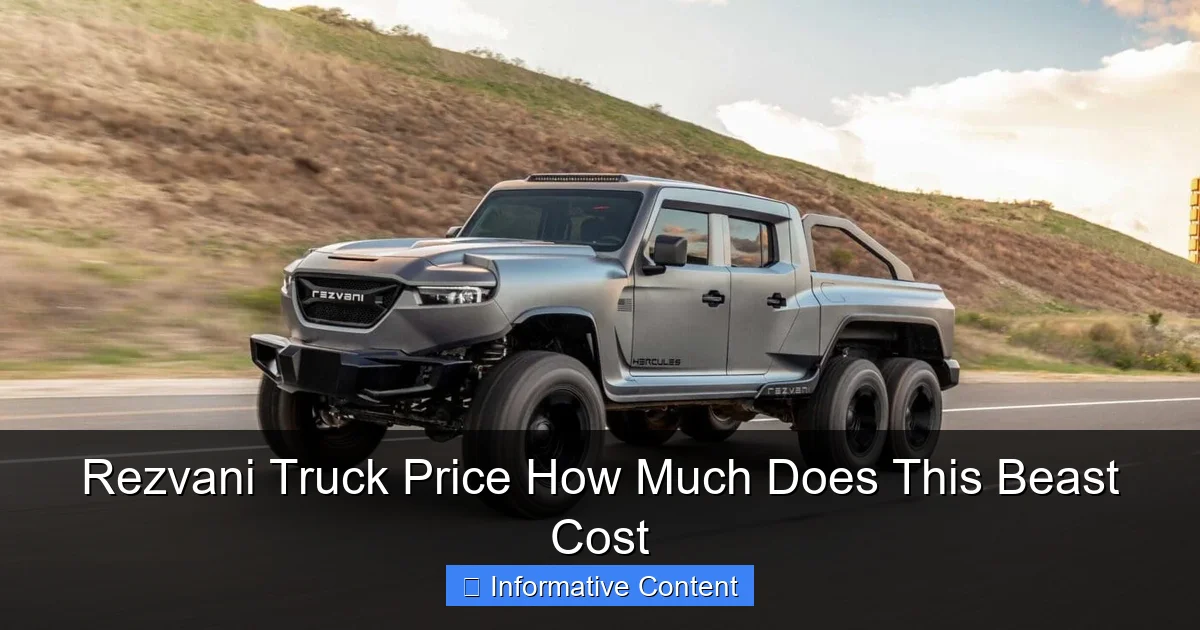 Rezvani Truck Price How Much Does This Beast Cost