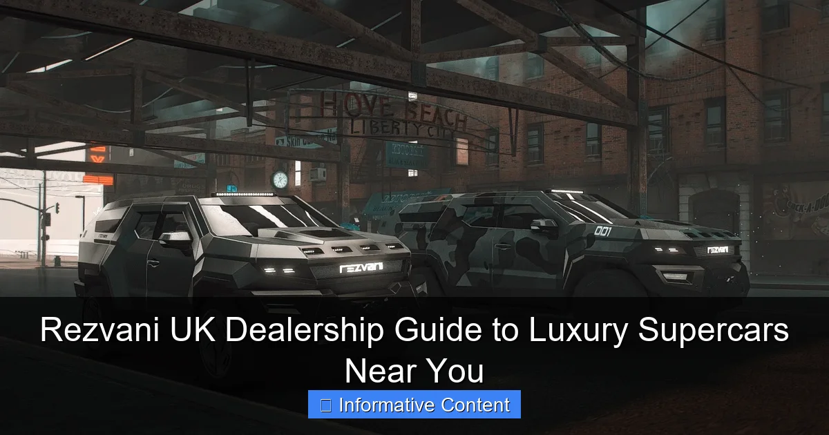 Rezvani UK Dealership Guide to Luxury Supercars Near You