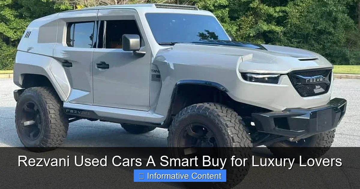Rezvani Used Cars A Smart Buy for Luxury Lovers