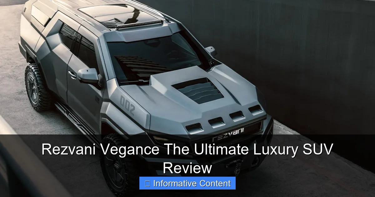 Rezvani Vegance The Ultimate Luxury SUV Review