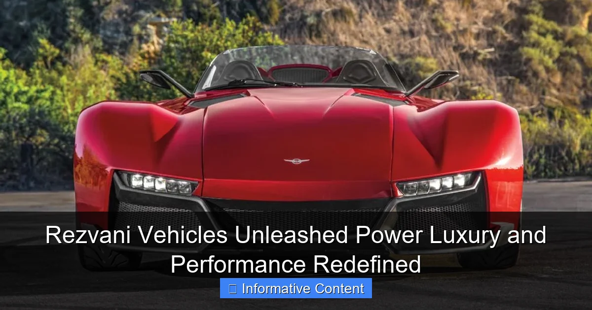 Rezvani Vehicles Unleashed Power Luxury and Performance Redefined