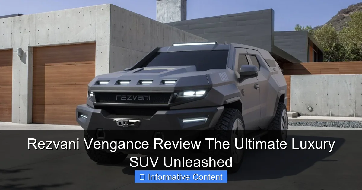 Rezvani Vengance Review The Ultimate Luxury SUV Unleashed