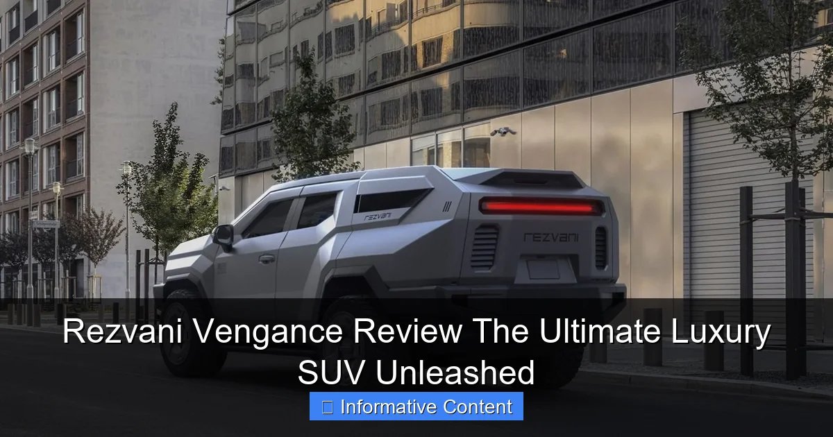 Rezvani Vengance Review The Ultimate Luxury SUV Unleashed