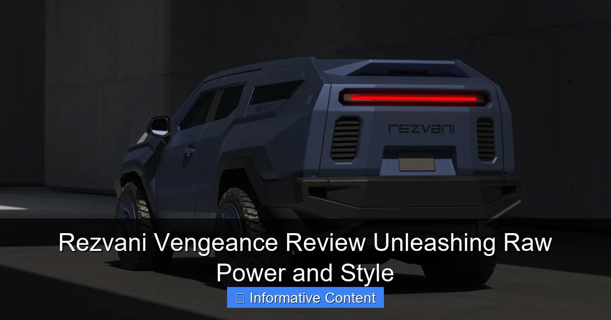 Rezvani Vengeance Review Unleashing Raw Power and Style