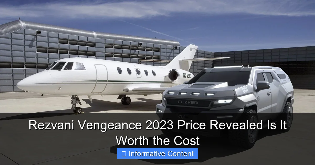 Rezvani Vengeance 2023 Price Revealed Is It Worth the Cost
